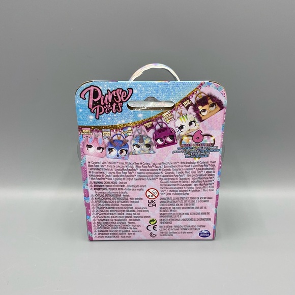 Purse Pets Narwow Narwhal Silver Mini Purse Spinmaster Stocking Stuffer Gifts - Picture 2 of 4